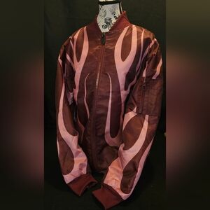 NWT Rebel Vengeance Auburn Flame Water Resistant Jacket Maroon/Pink Medium